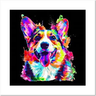 Corgi Colorfull Pop Art Design For Dog Onwer Posters and Art